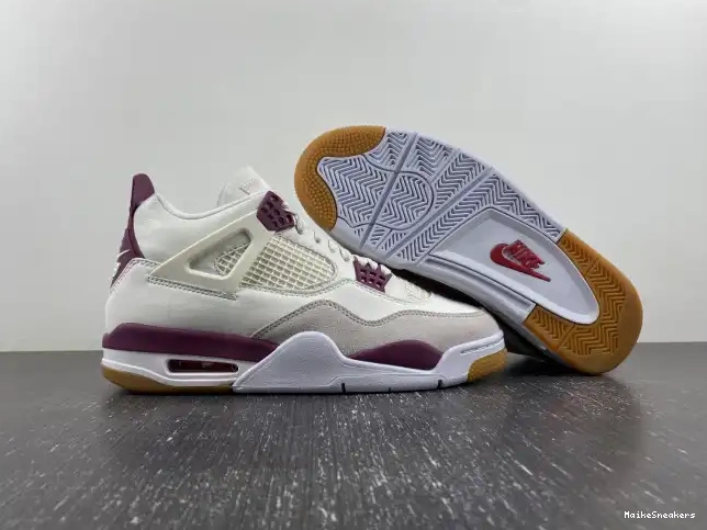 MaikeSneakers x Jordan 4 Sapphire DR5415-102 Red SB 0529